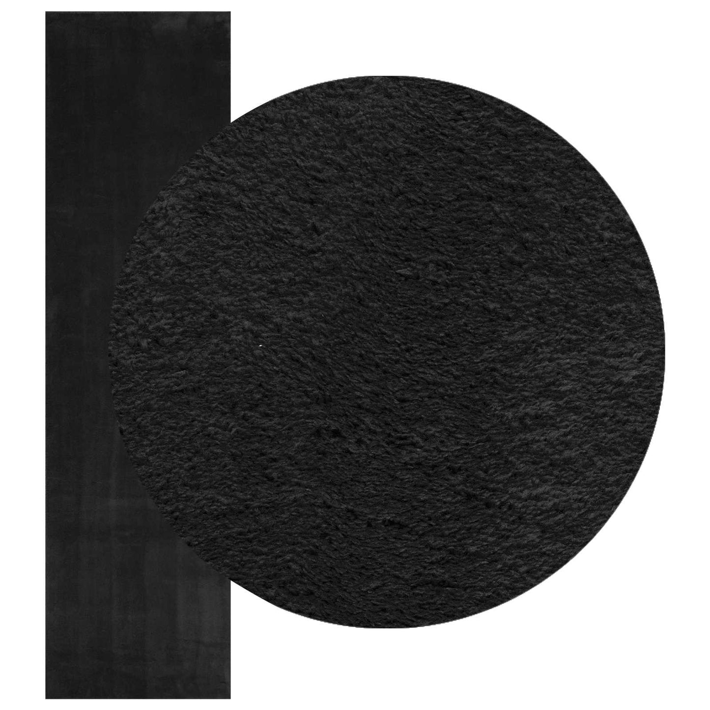 Medium luv blød og vaskbar tæppe HUARTE Sort 300 x 80 cm