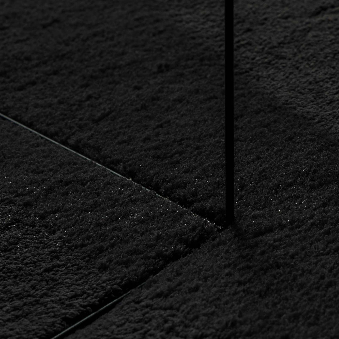 Medium luv blød og vaskbar tæppe HUARTE Sort 400 x 80 cm
