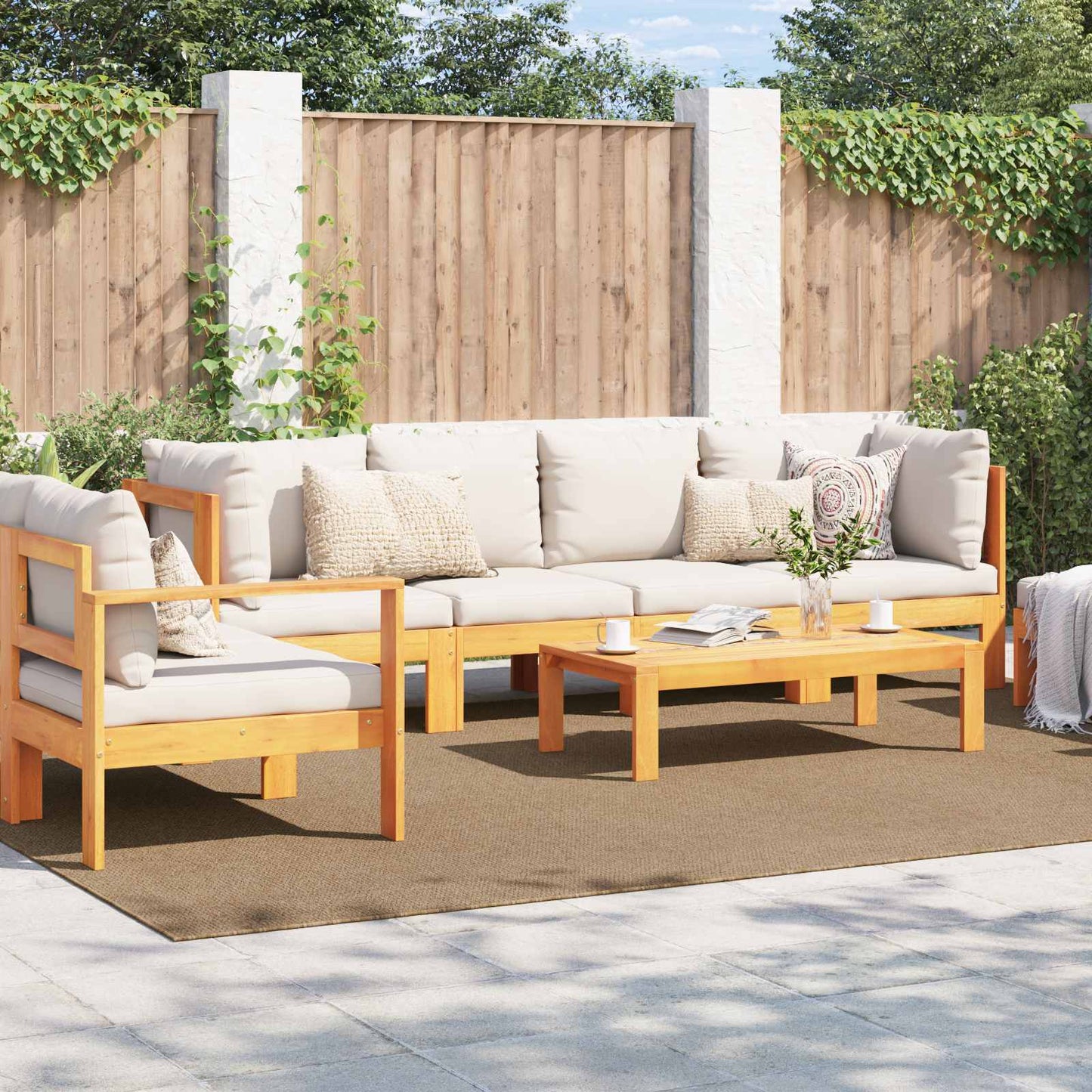 Områdetæpper AGIRA Naturfarvet 280 x 200 cm Polyester