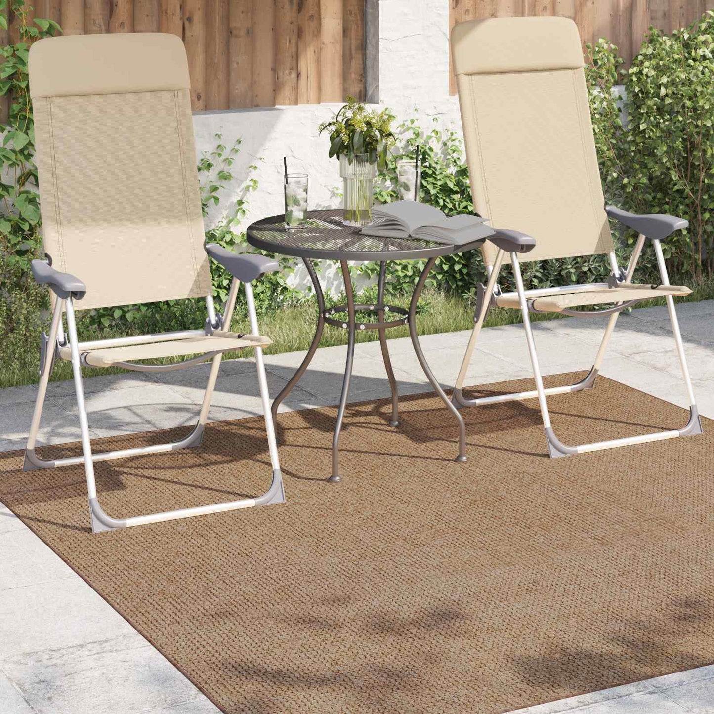Indendørs og udendørs tæppe AGIRA Naturfarvet 200 x 200 cm