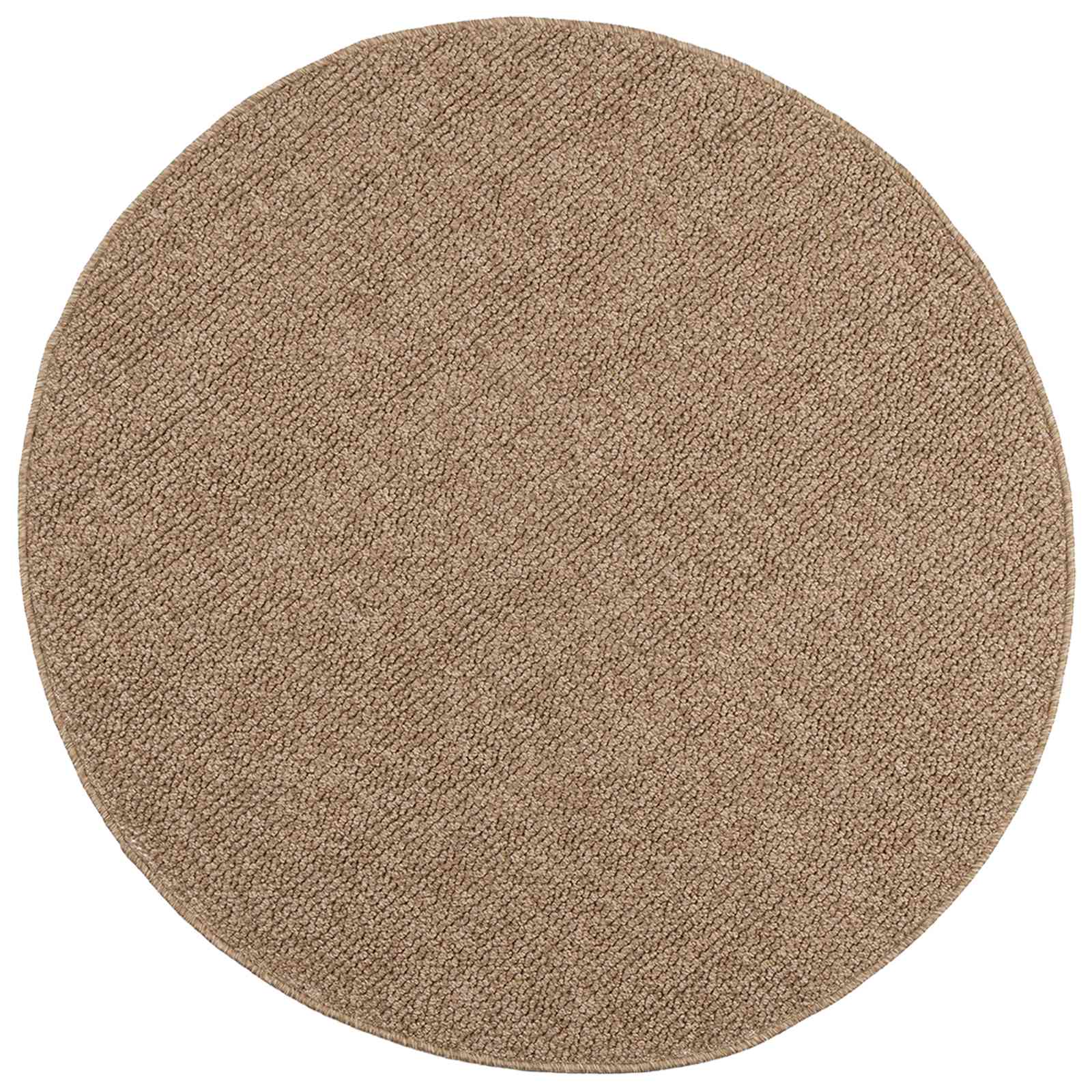 Områdetæpper Rund AGIRA Naturfarvet Ø 160 CM Polyester billede