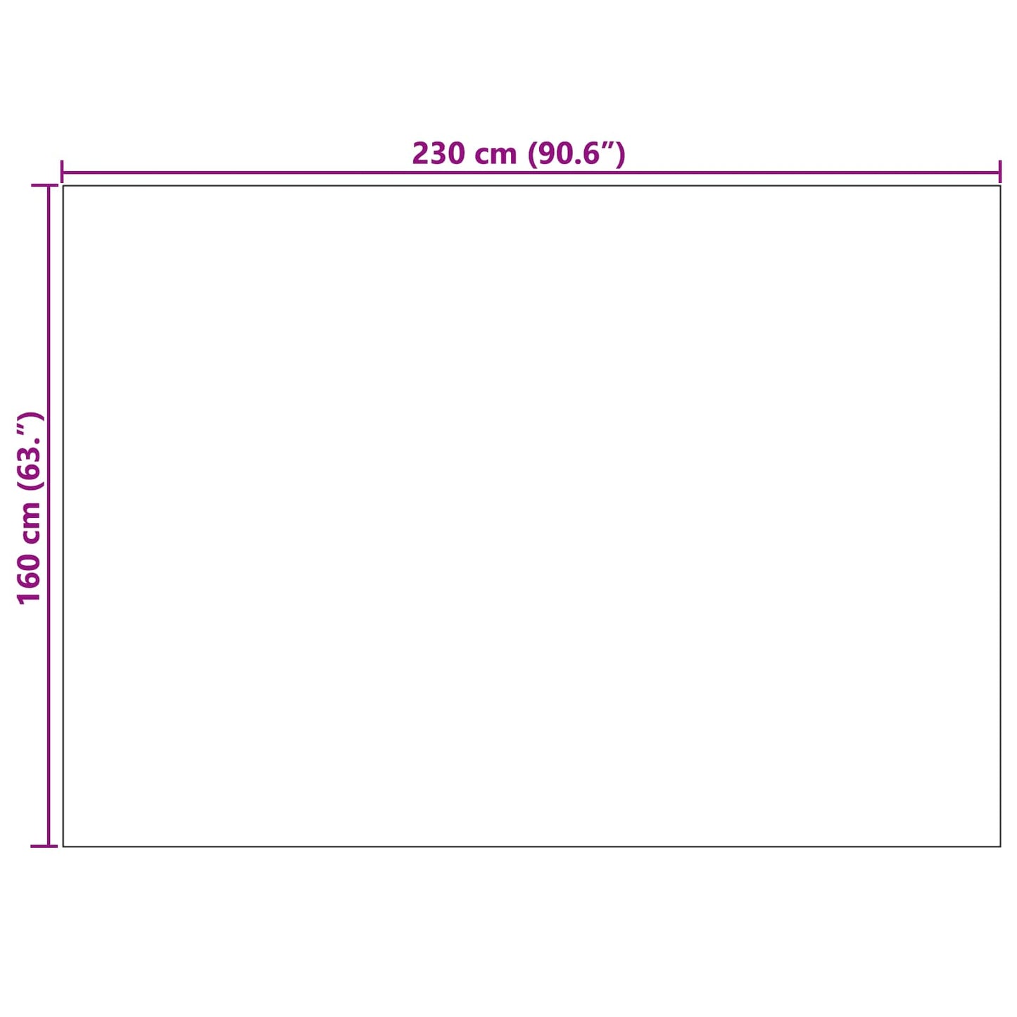 Områdetæpper Moiré AGIRA Naturfarvet 230 x 160 cm Polyester