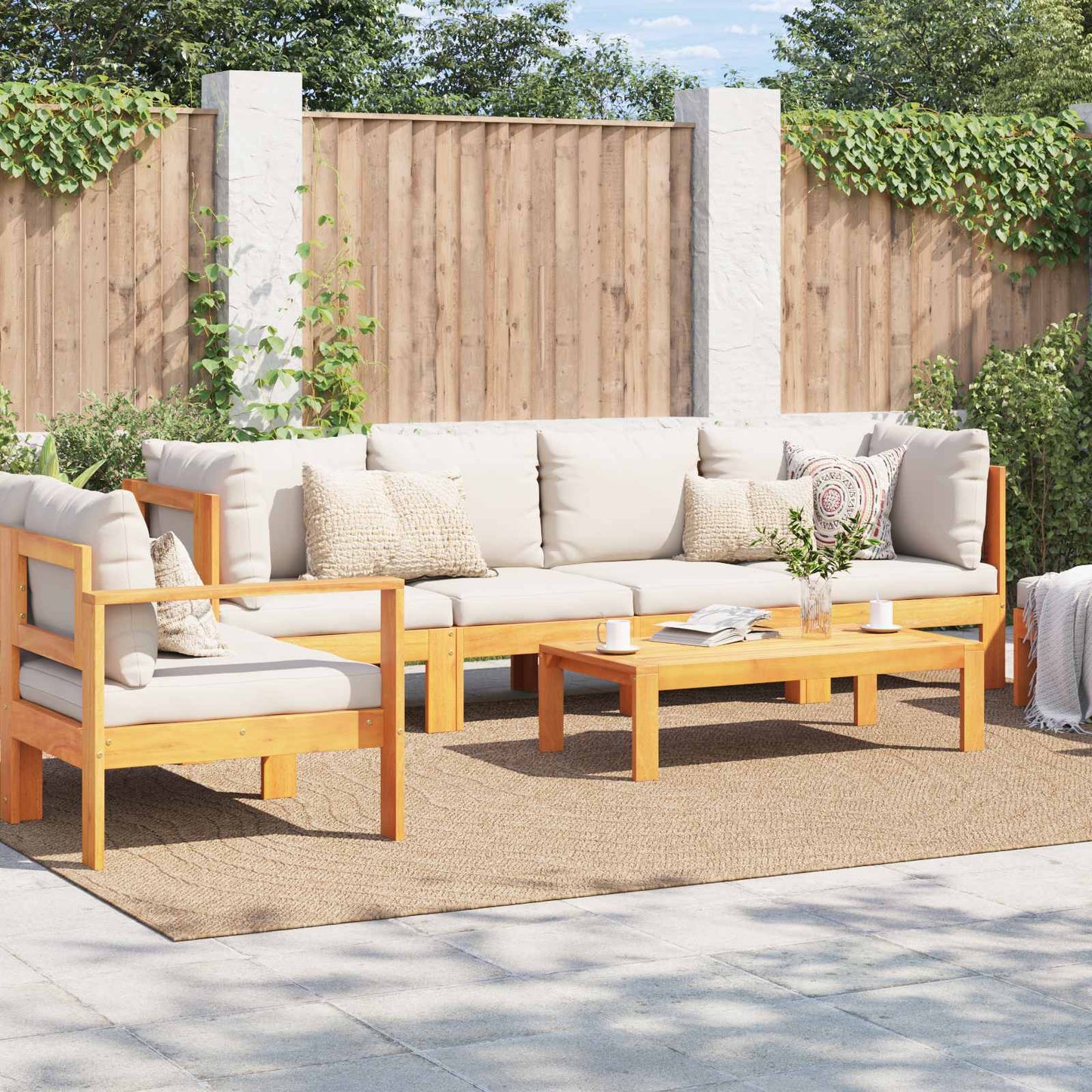 Områdetæpper Moiré AGIRA Naturfarvet 340 x 240 cm Polyester