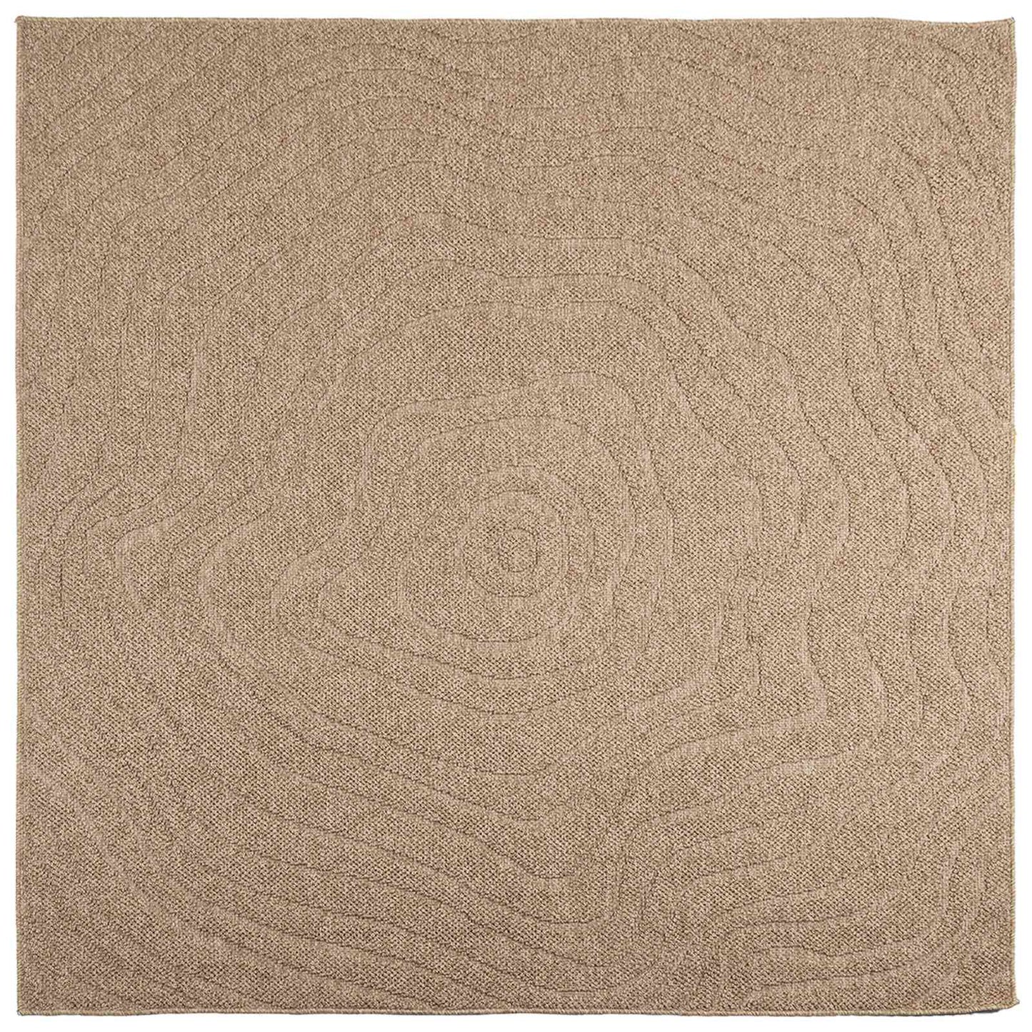 Områdetæpper Moiré AGIRA Naturfarvet 240 x 240 cm Polyester