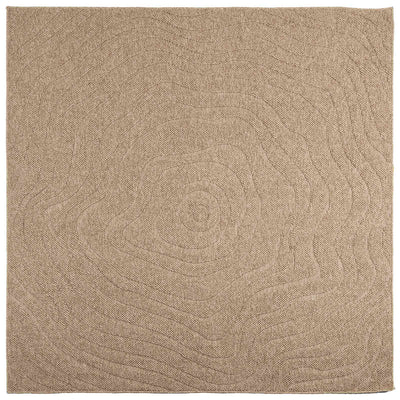 Områdetæpper Moiré AGIRA Naturfarvet 240 x 240 cm Polyester