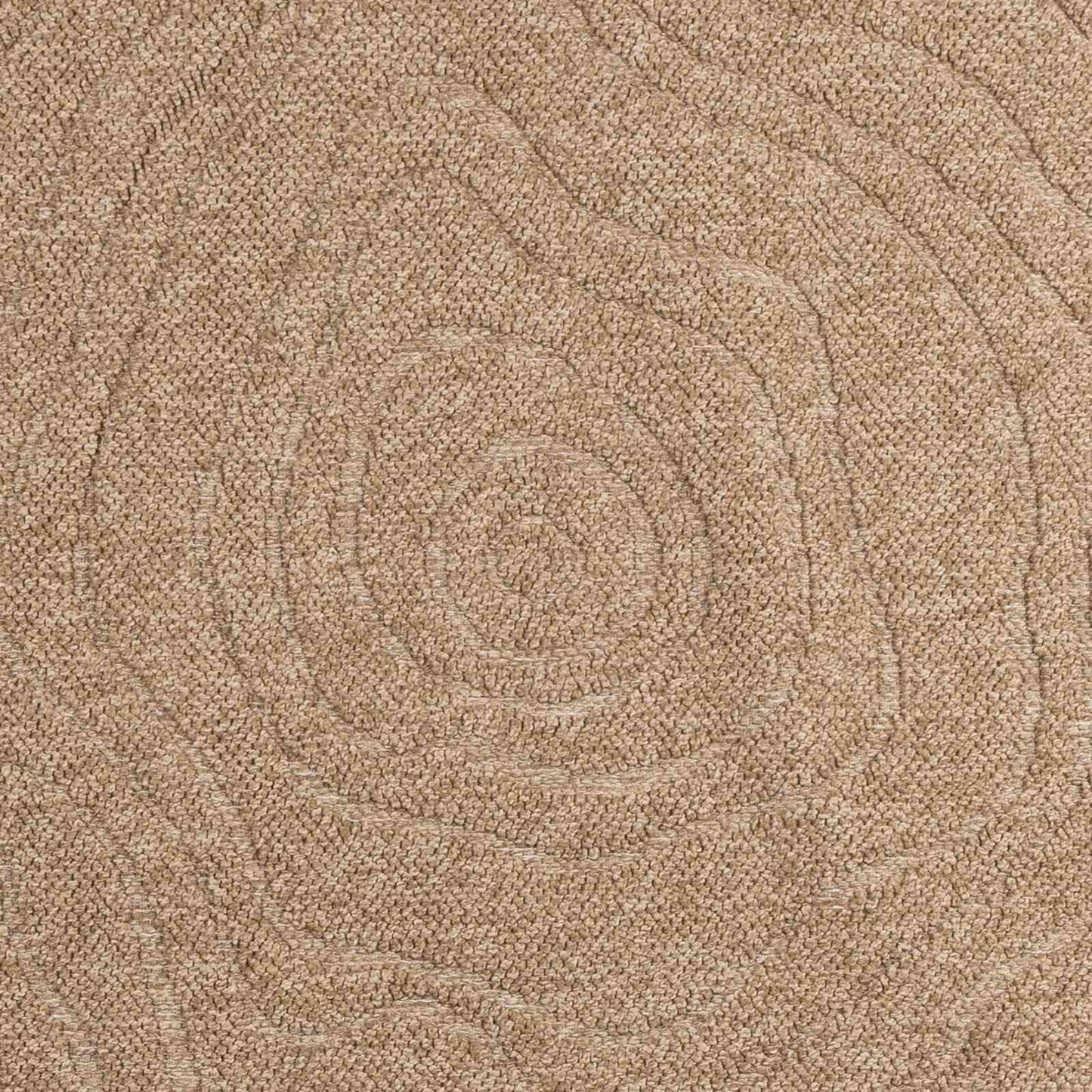 Områdetæpper Rund Moiré AGIRA Naturfarvet Ø 200 CM Polyester