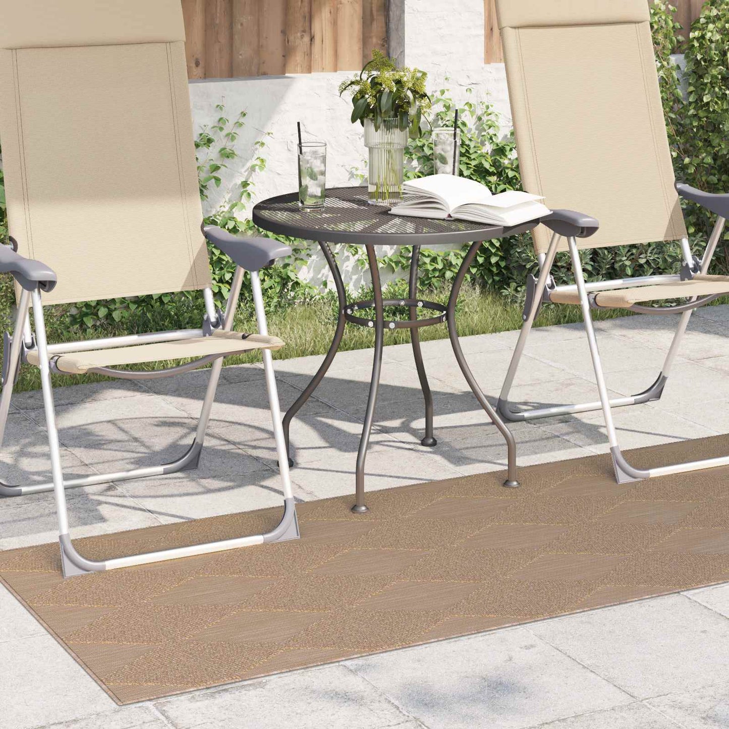 Områdetæpper Rektangulær AGIRA Naturfarvet 150 x 80 cm