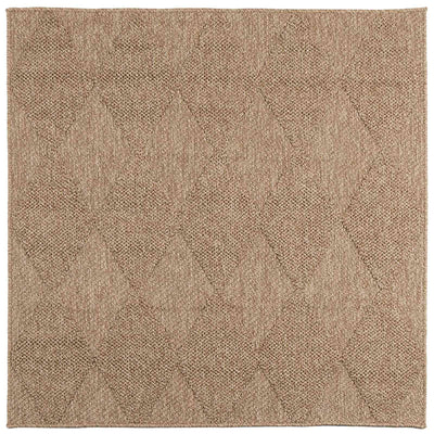 Områdetæpper Firkantet AGIRA Naturfarvet 120 x 120 cm Polyester