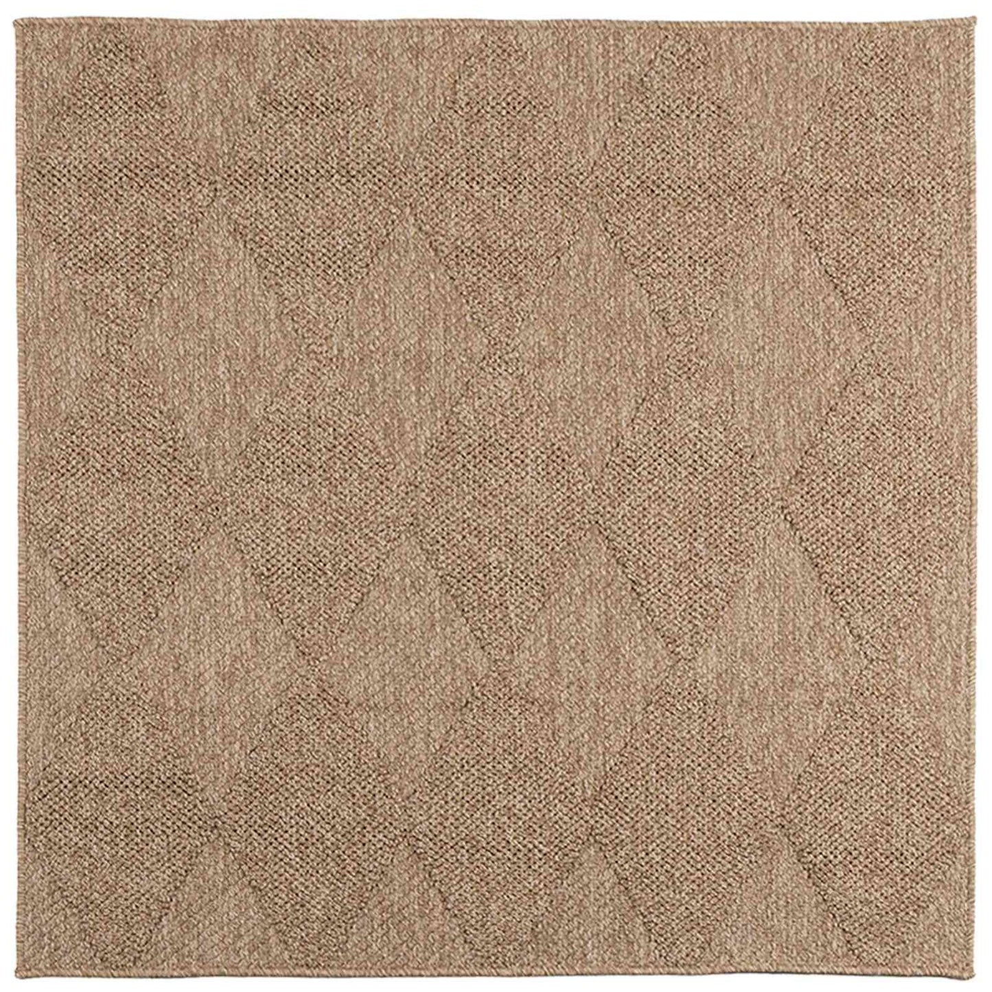 Områdetæpper Firkantet AGIRA Naturfarvet 200 x 200 cm Polyester
