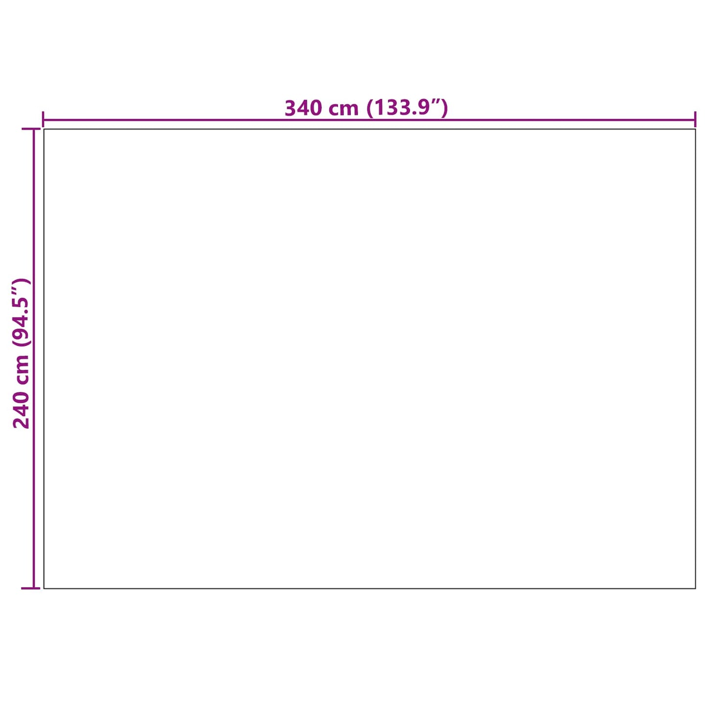 Områdetæpper Rektangulær FARO Creme 340 x 240 cm Polyester