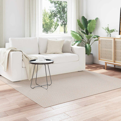 Områdetæpper Firkantet FARO Creme 120 x 120 cm Polyester