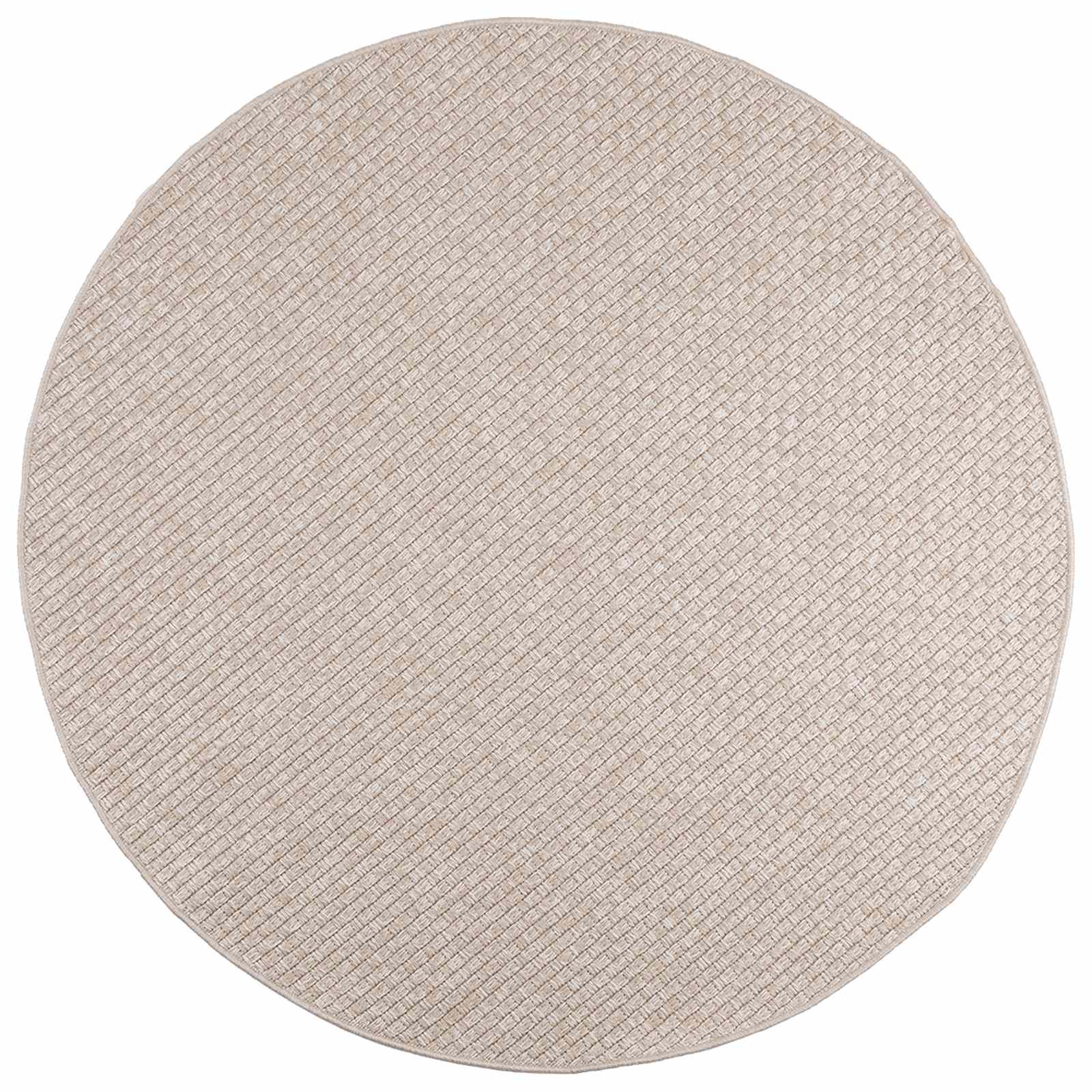 Områdetæpper Rund FARO Creme Ø 120 CM Polyester billede