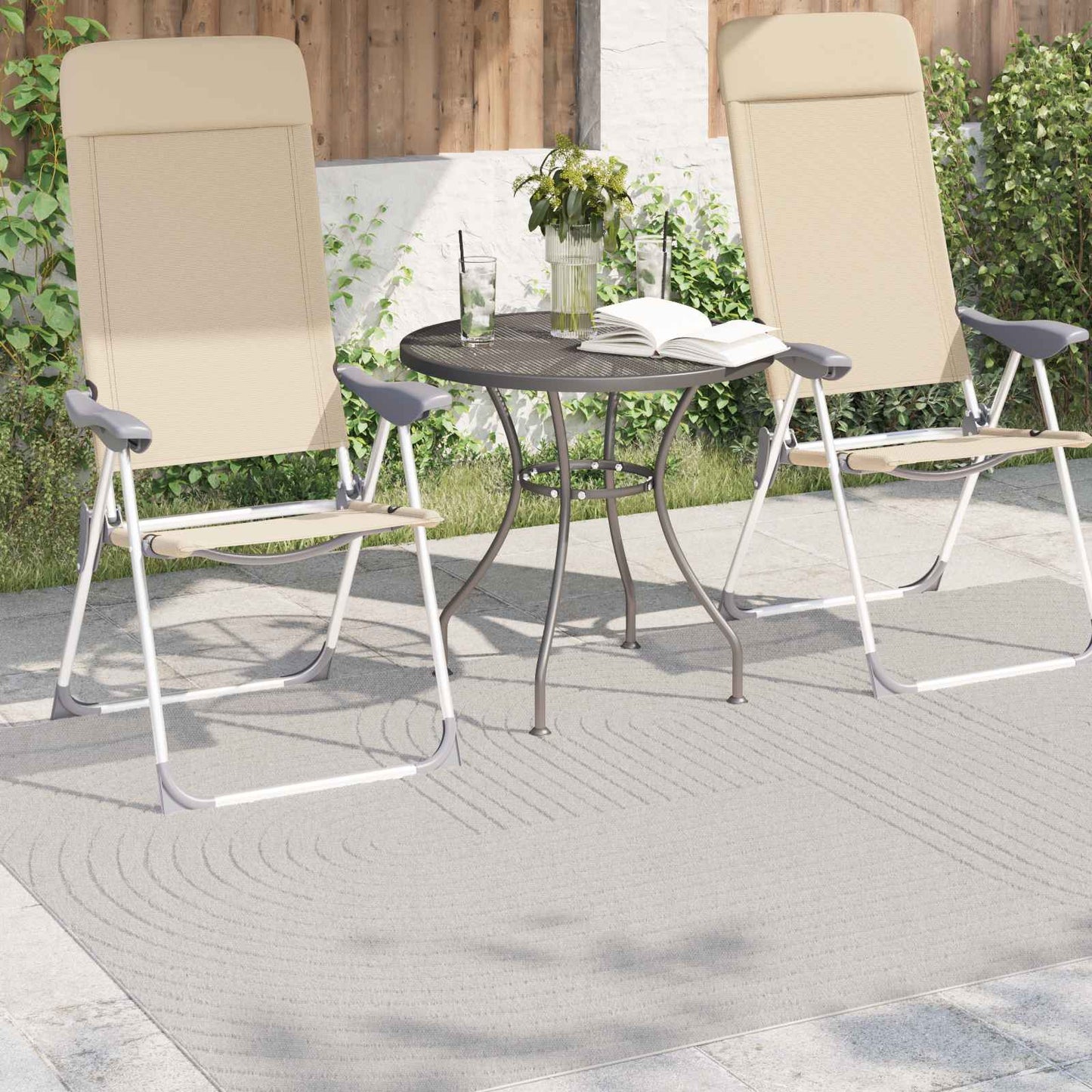 Områdetæpper Rektangulær PALMERAS Creme 230 x 160 cm Polyester