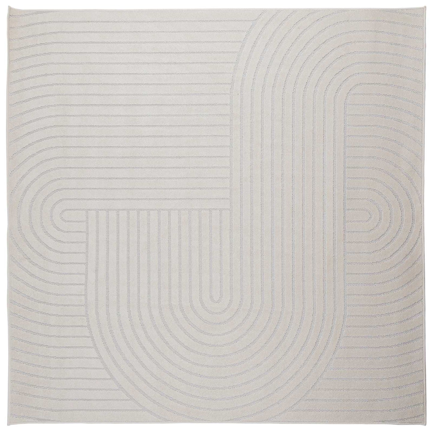 Områdetæpper Firkantet PALMERAS Creme 200 x 200 cm Polyester