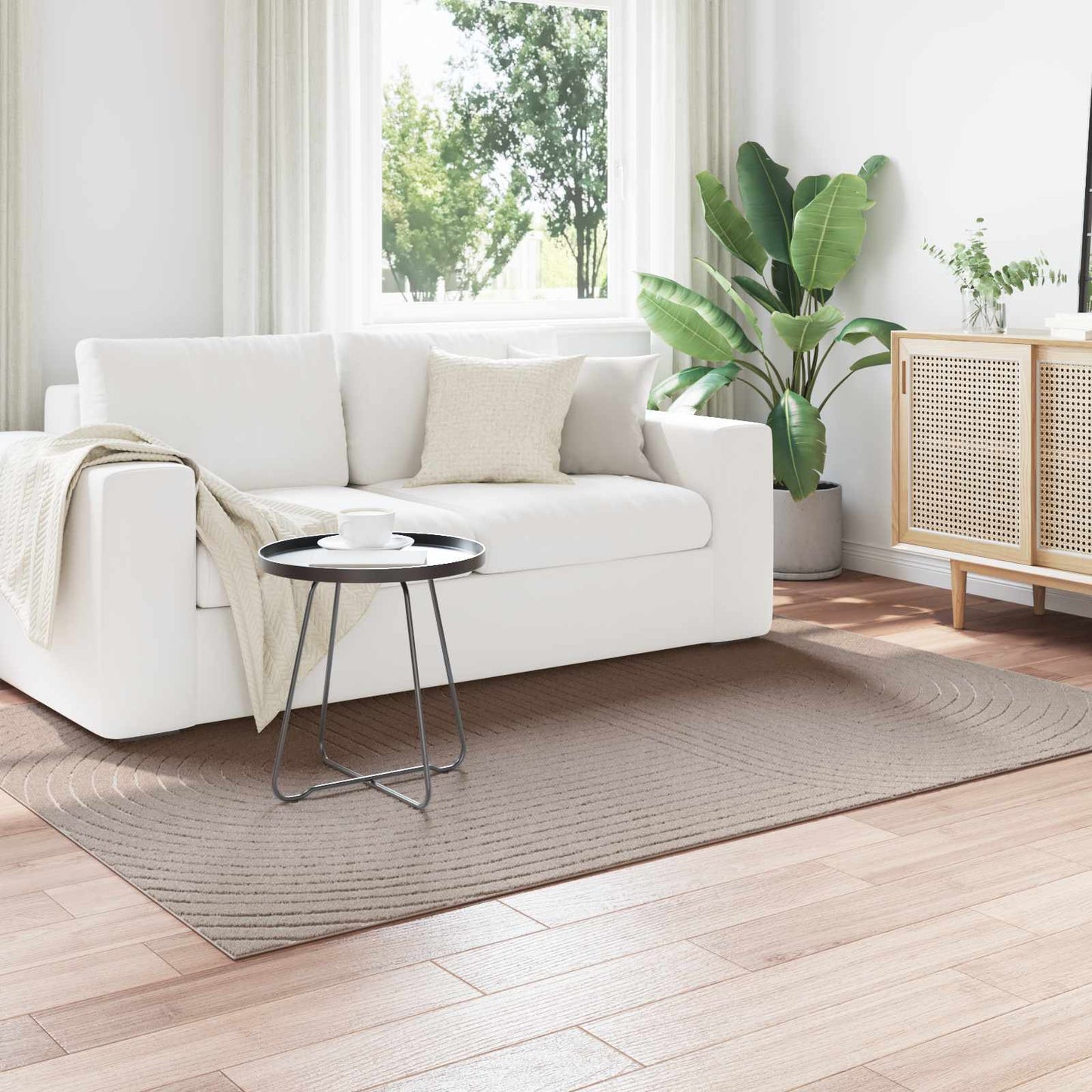 Områdetæpper Rektangulær PALMERAS Beige 230 x 160 cm Polyester