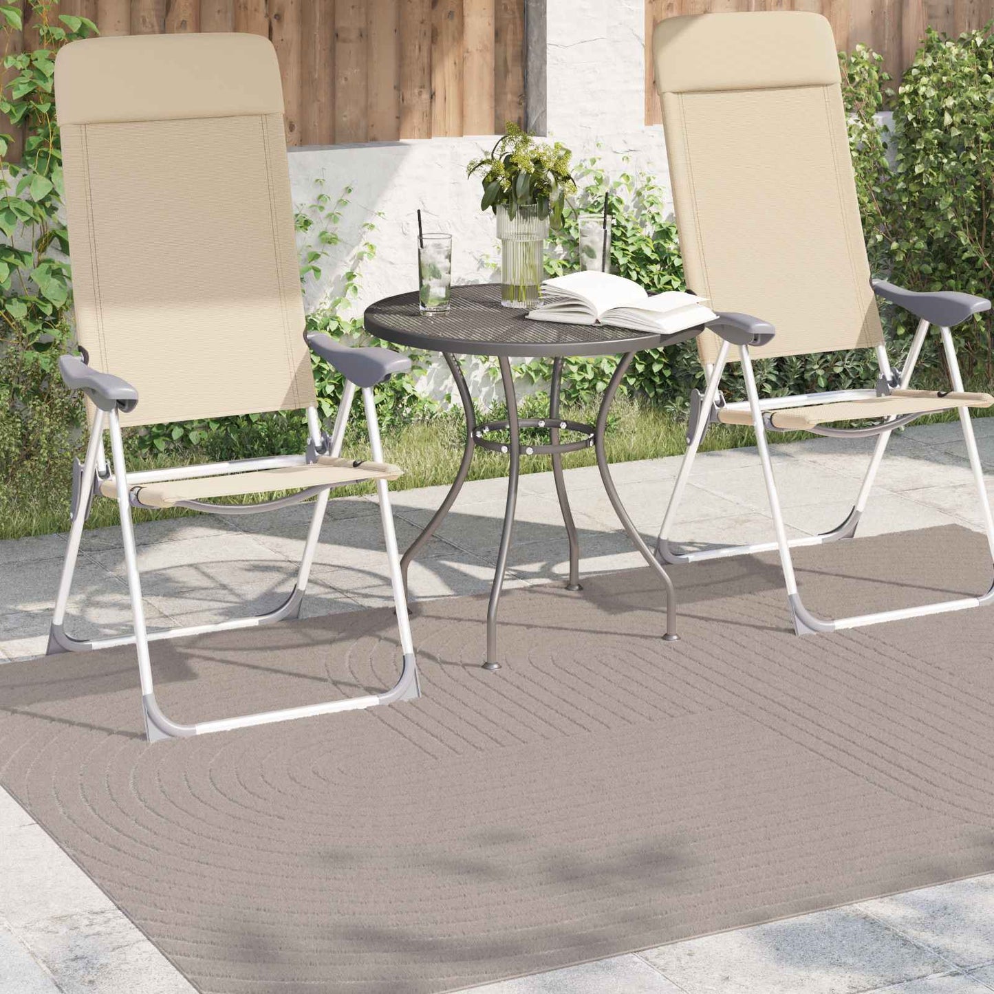 Områdetæpper Rektangulær PALMERAS Beige 230 x 160 cm Polyester