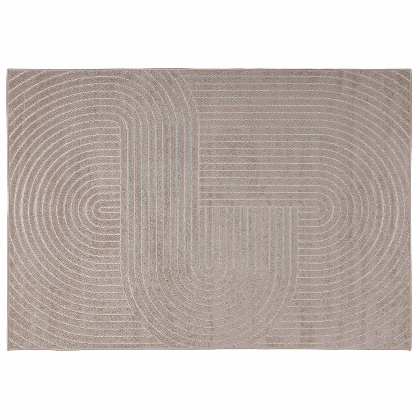Områdetæpper Rektangulær PALMERAS Beige 340 x 240 cm Polyester