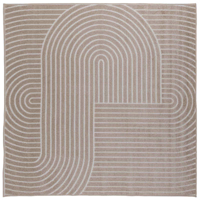 Områdetæpper Firkantet PALMERAS Beige 120 x 120 cm Polyester