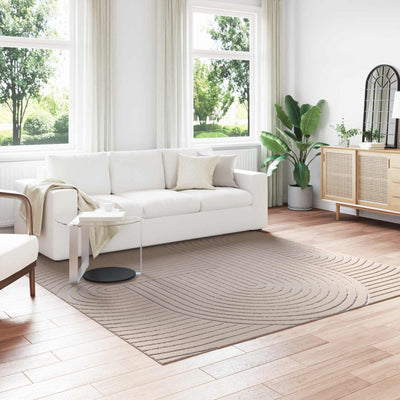 Områdetæpper Firkantet PALMERAS Beige 240 x 240 cm Polyester