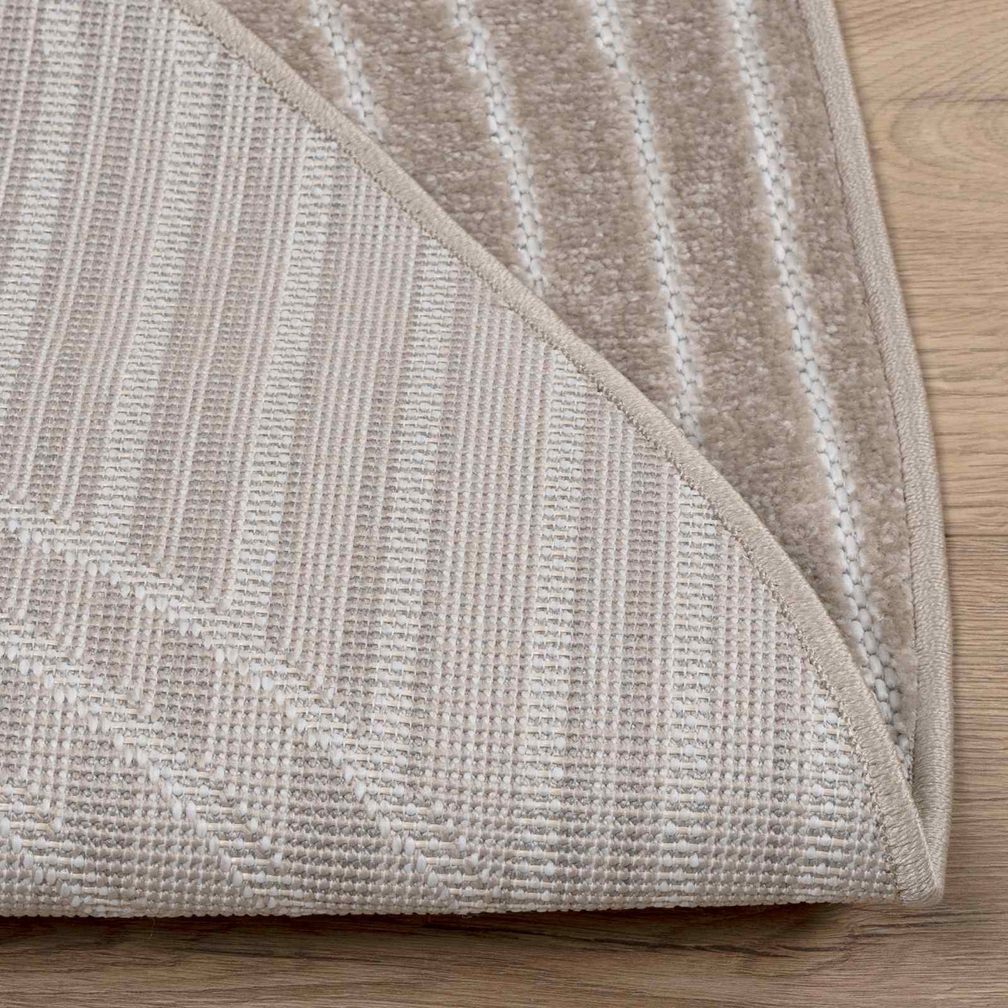 Områdetæpper Rund PALMERAS Beige Ø 120 CM Polyester