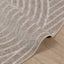 Områdetæpper Rund PALMERAS Beige Ø 200 CM Polyester