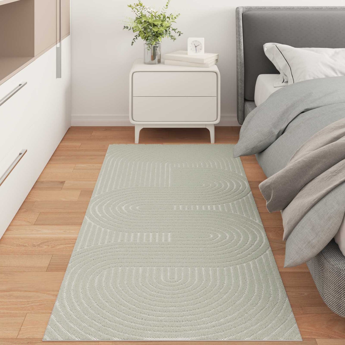 Områdetæpper Rektangulær PALMERAS Grøn 80 x 200 cm Polyester