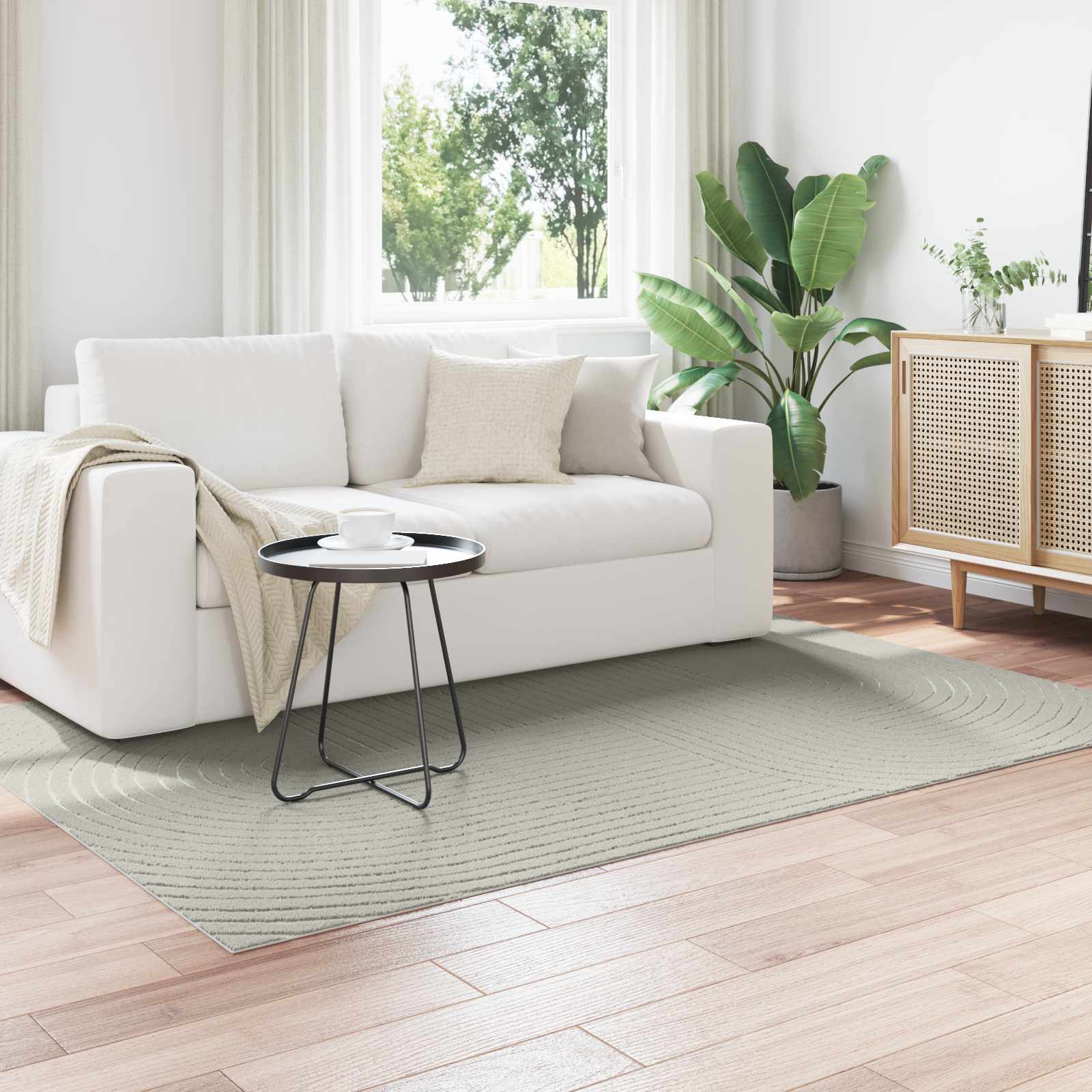 Områdetæpper Rektangulær PALMERAS Grøn 140 x 200 cm Polyester billede