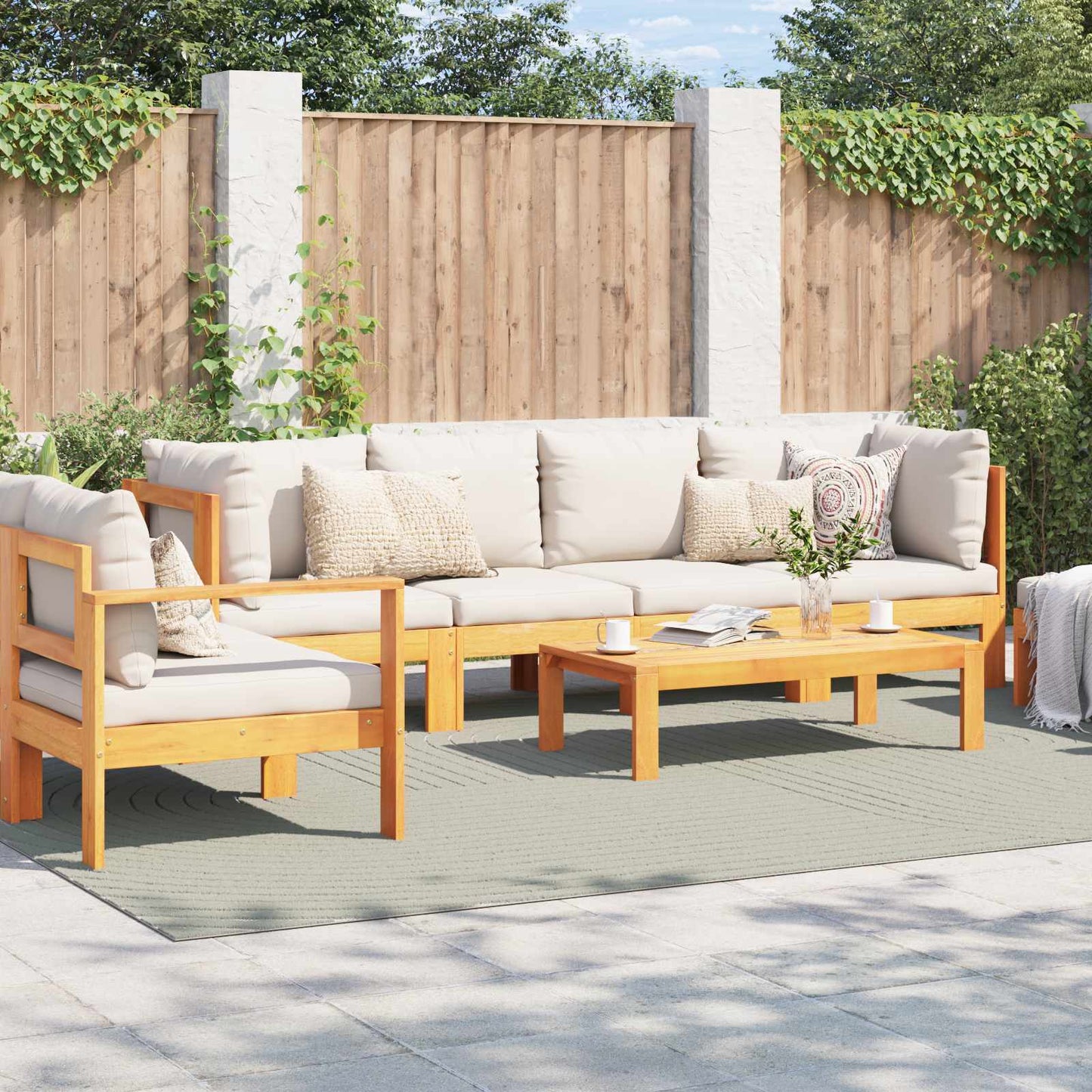 Områdetæpper Rektangulær PALMERAS Grøn 240 x 340 cm Polyester