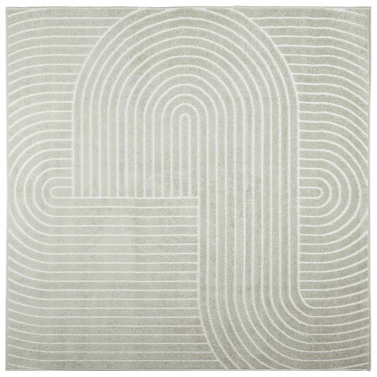 Områdetæpper Firkantet PALMERAS Grøn 200 x 200 cm Polyester