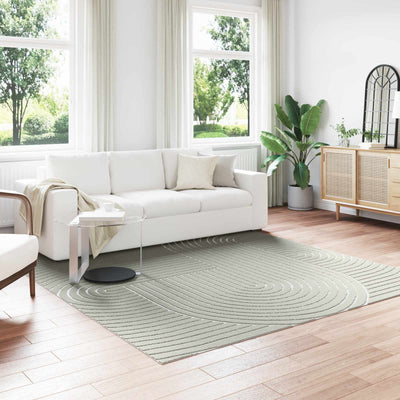 Områdetæpper Firkantet PALMERAS Grøn 240 x 240 cm Polyester