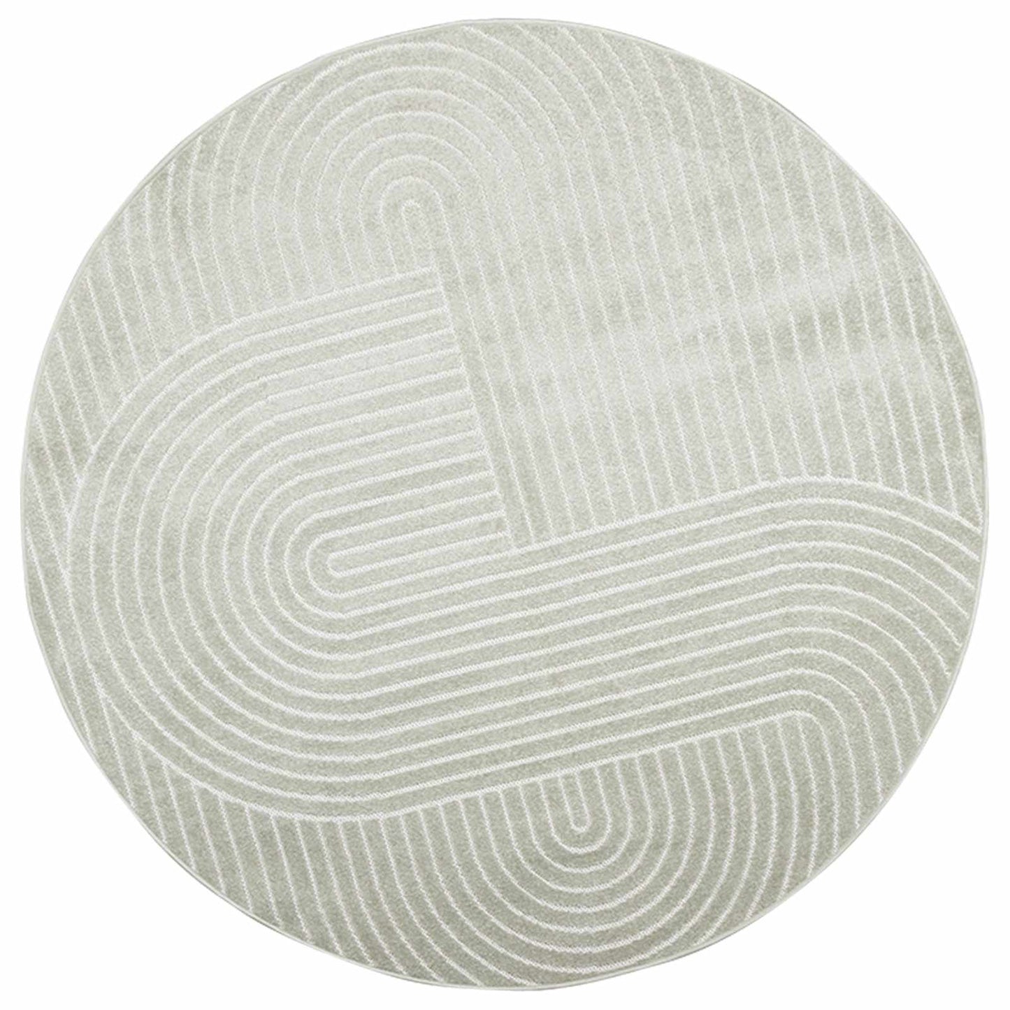 Områdetæpper Rund PALMERAS Grøn Ø 200 CM Polyester