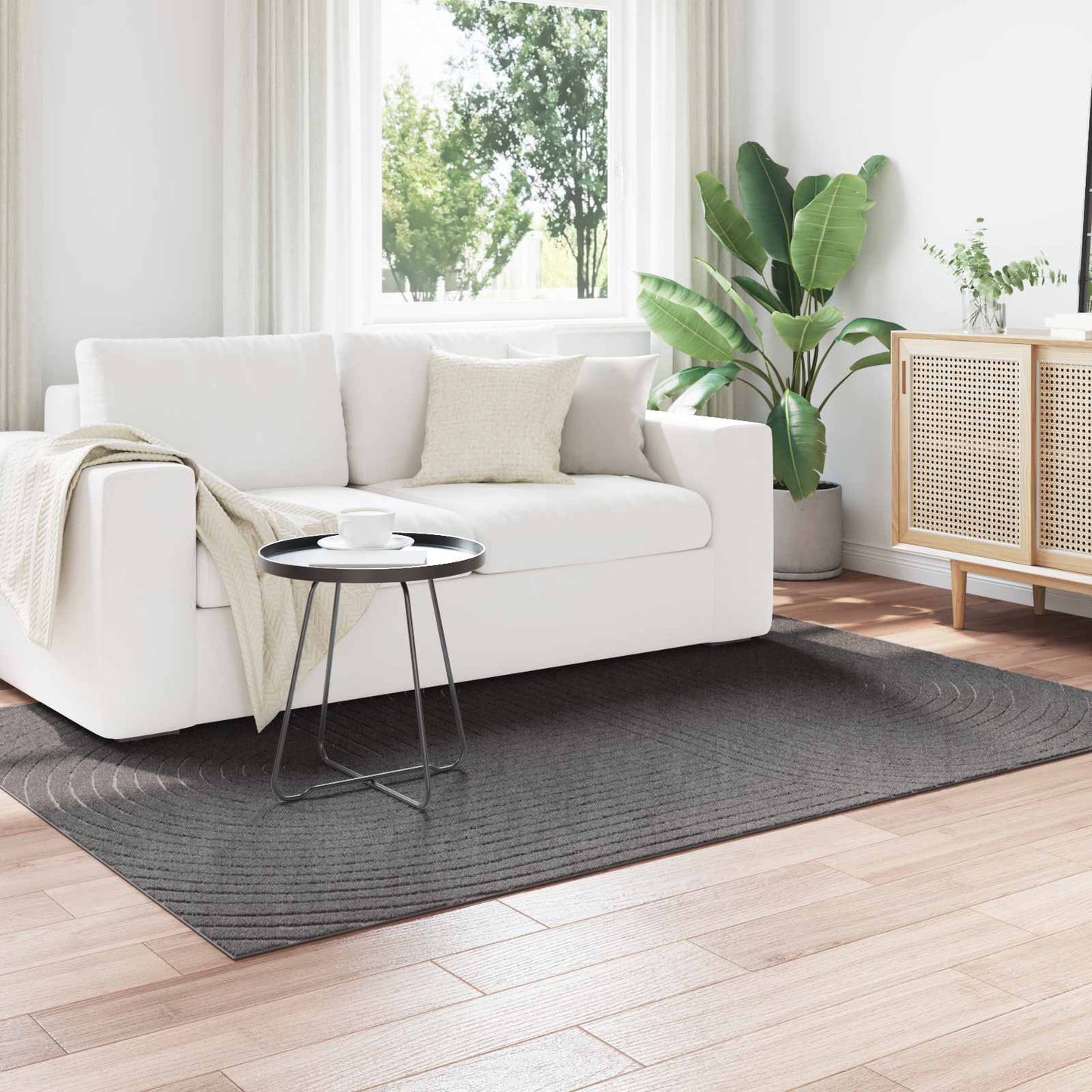 Områdetæpper PALMERAS Antracit 170 x 120 cm Polyester