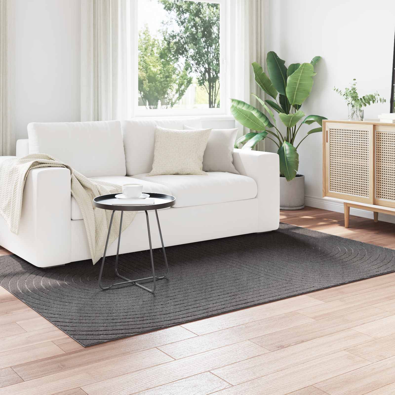 Områdetæpper PALMERAS Antracit 200 x 140 cm Polyester billede