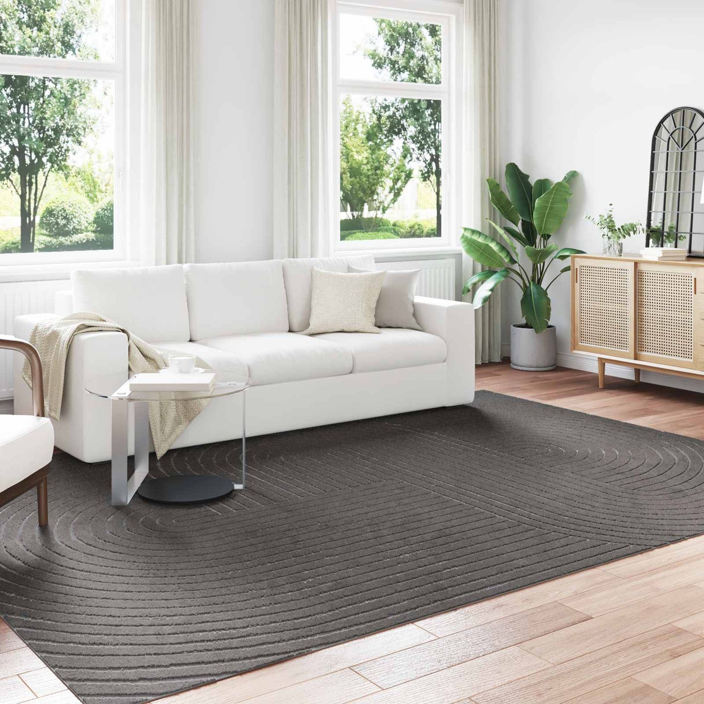 Områdetæpper PALMERAS Antracit 340 x 240 cm Polyester