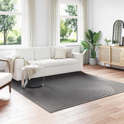 Områdetæpper Firkantet PALMERAS Antracit 240 x 240 cm Polyester