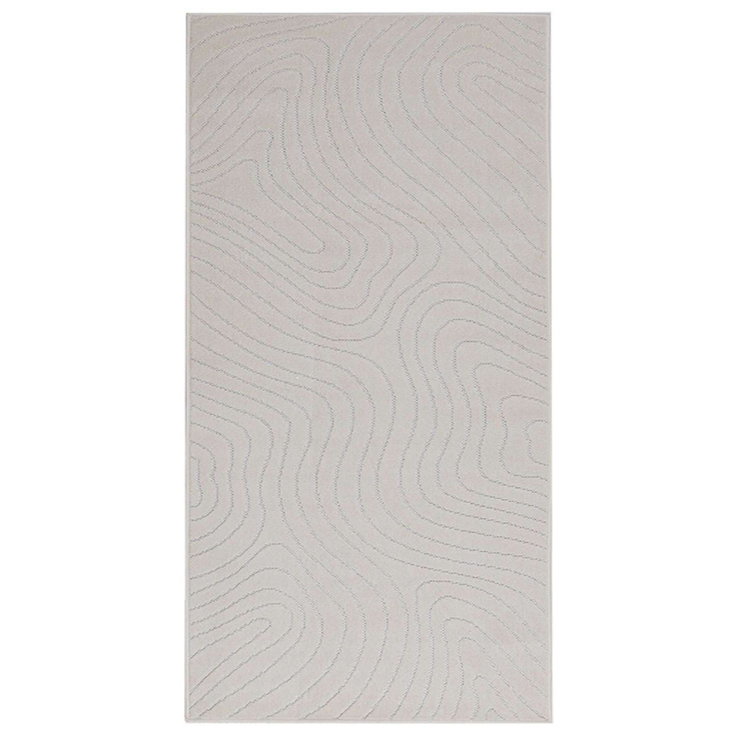 Områdetæpper Rektangulær PALMERAS Creme 150 x 80 cm Polyester