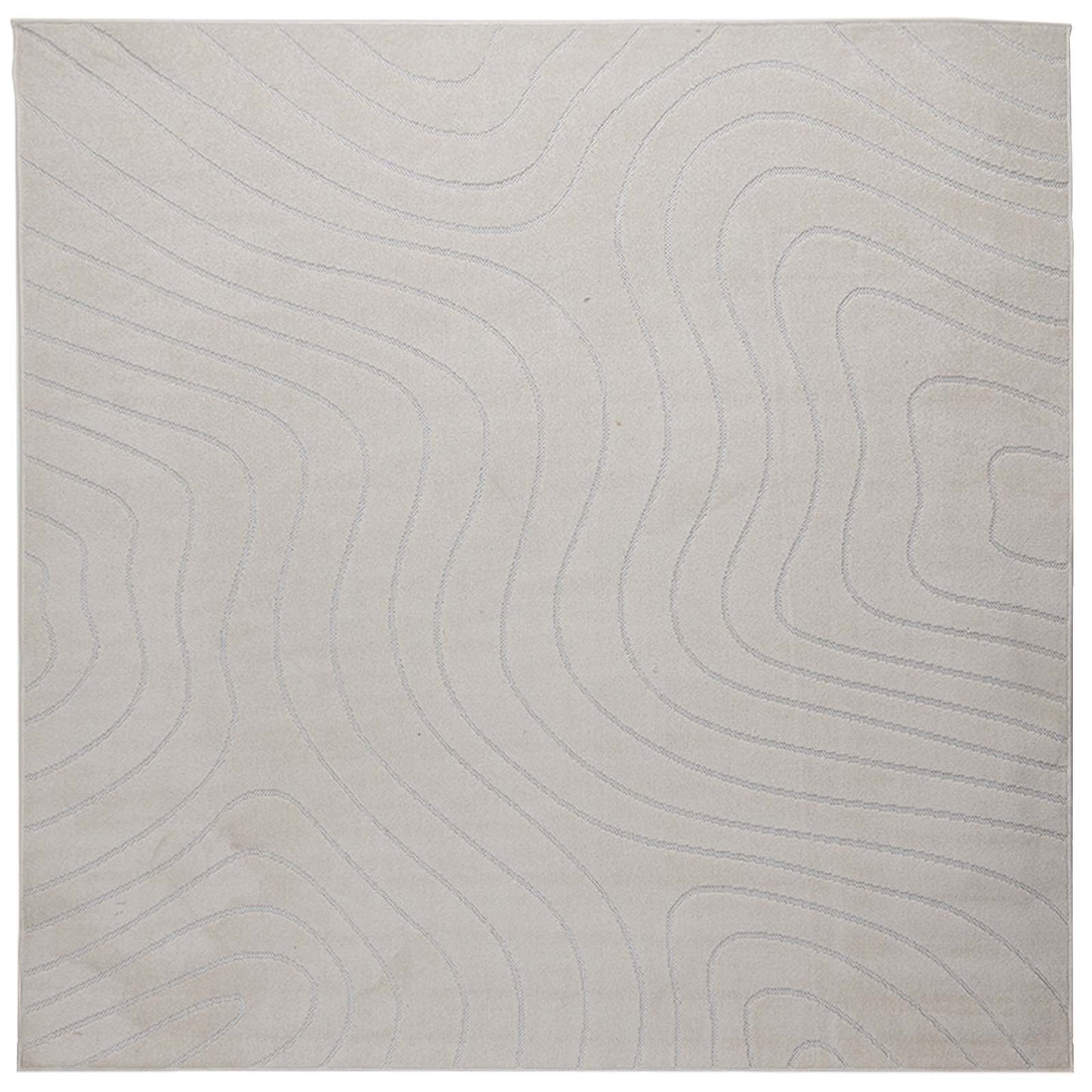 Områdetæpper Firkantet PALMERAS Creme 240 x 240 cm Polyester