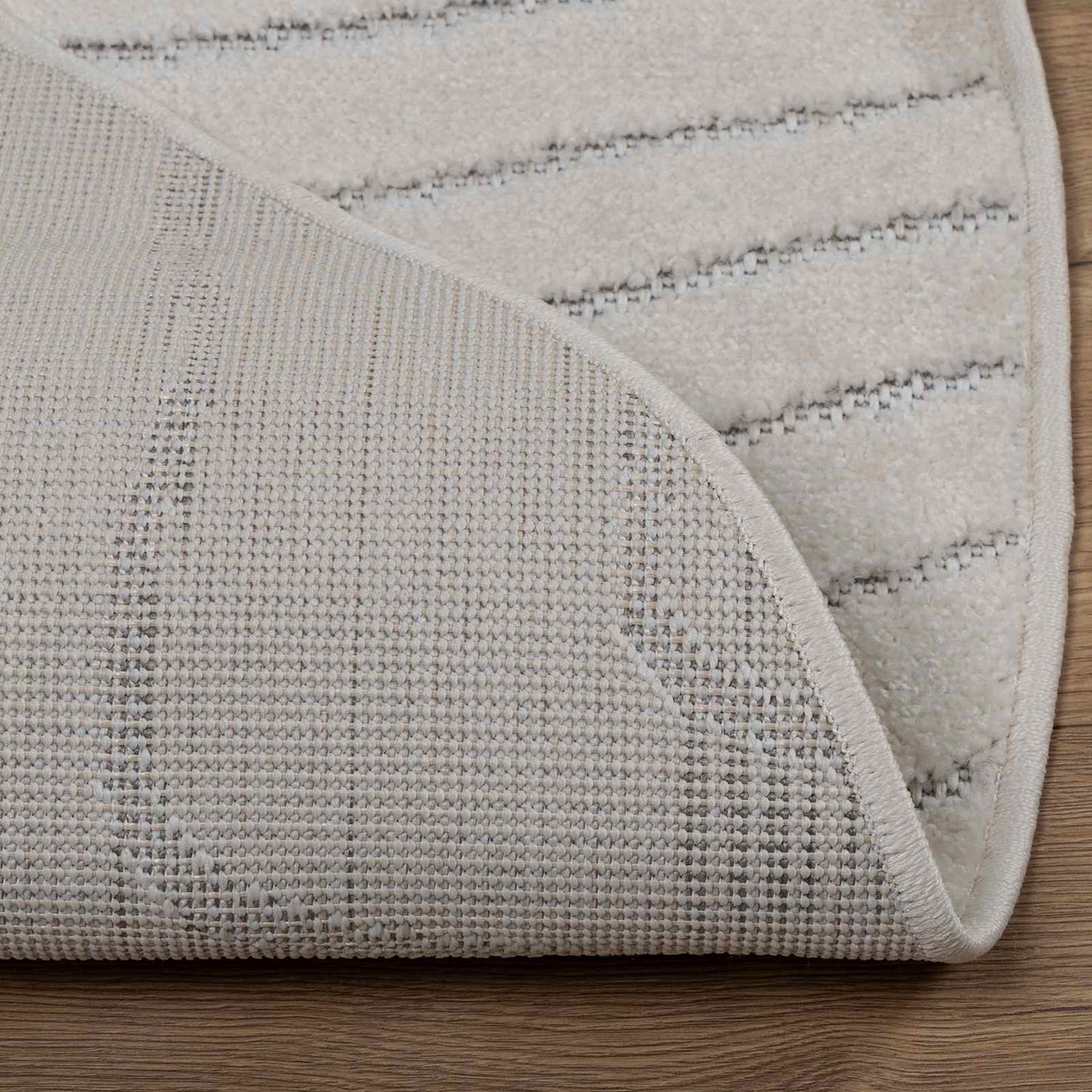 Områdetæpper Rund PALMERAS Creme Ø 160 CM Polyester