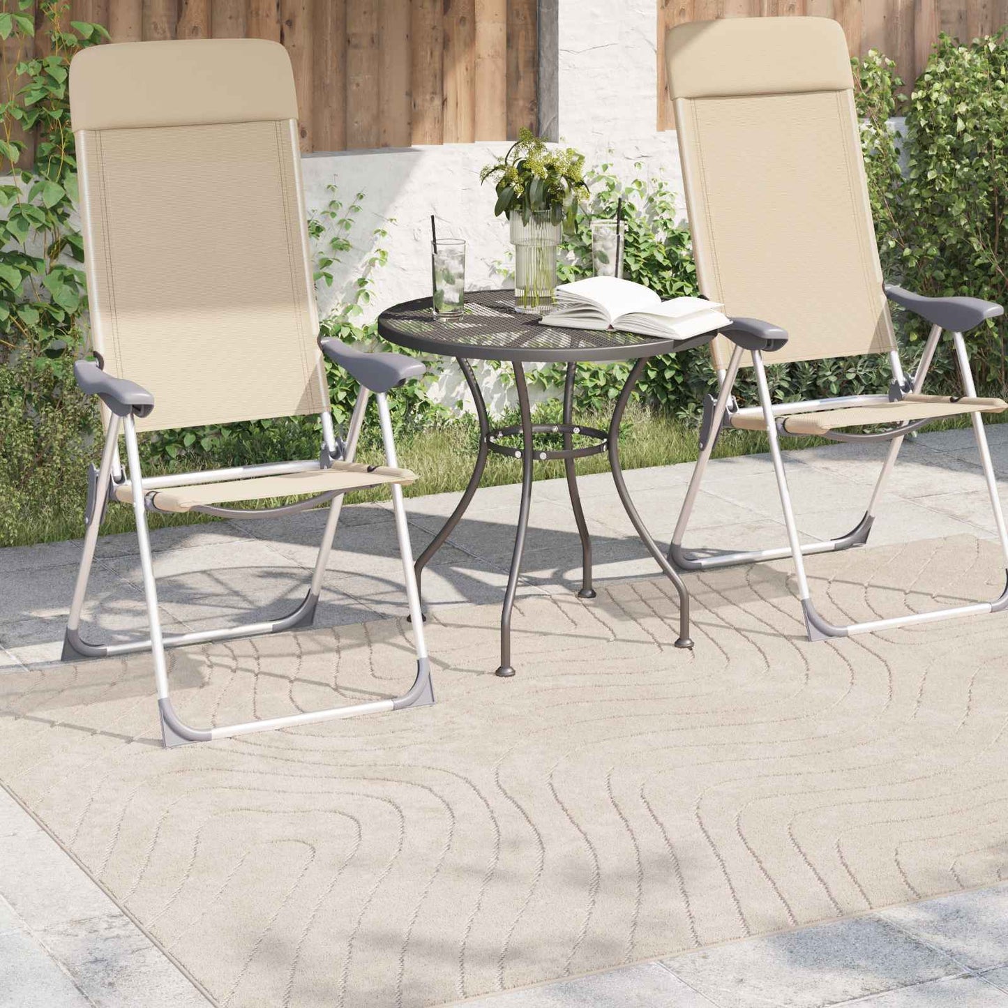 Områdetæpper Rektangulær PALMERAS Beige 120 x 170 cm Polyester