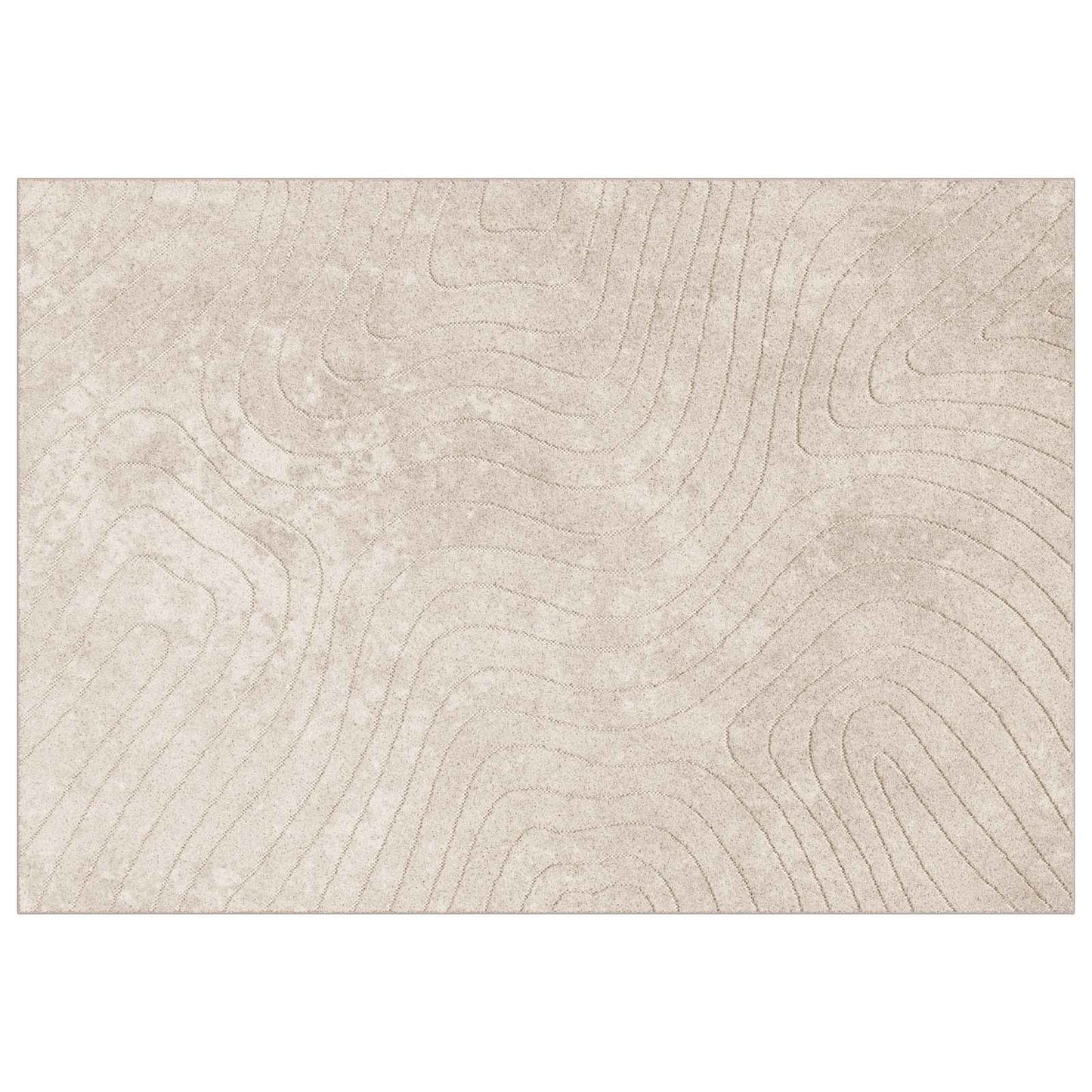 Områdetæpper Rektangulær PALMERAS Beige 140 x 200 cm Polyester