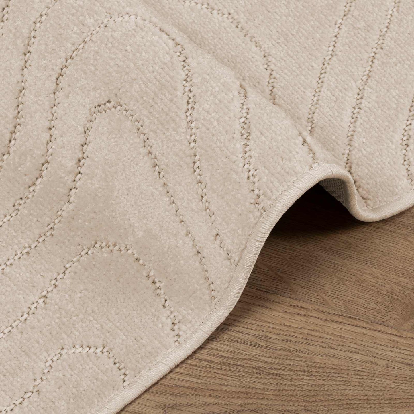 Områdetæpper Rektangulær PALMERAS Beige 200 x 280 cm Polyester