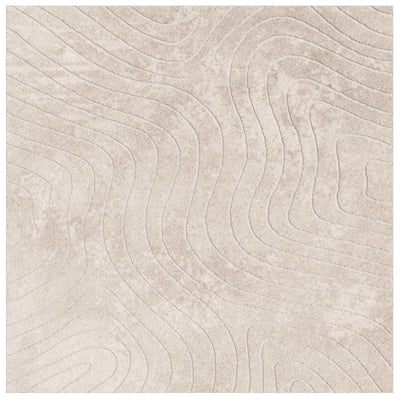 Områdetæpper Firkantet PALMERAS Beige 120 x 120 cm Polyester