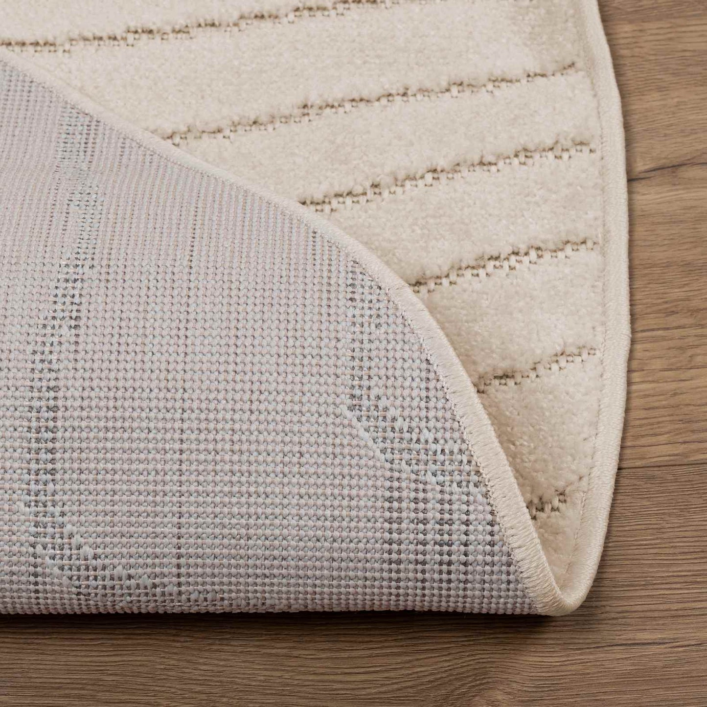 Områdetæpper Rund PALMERAS Beige Ø 200 CM Polyester