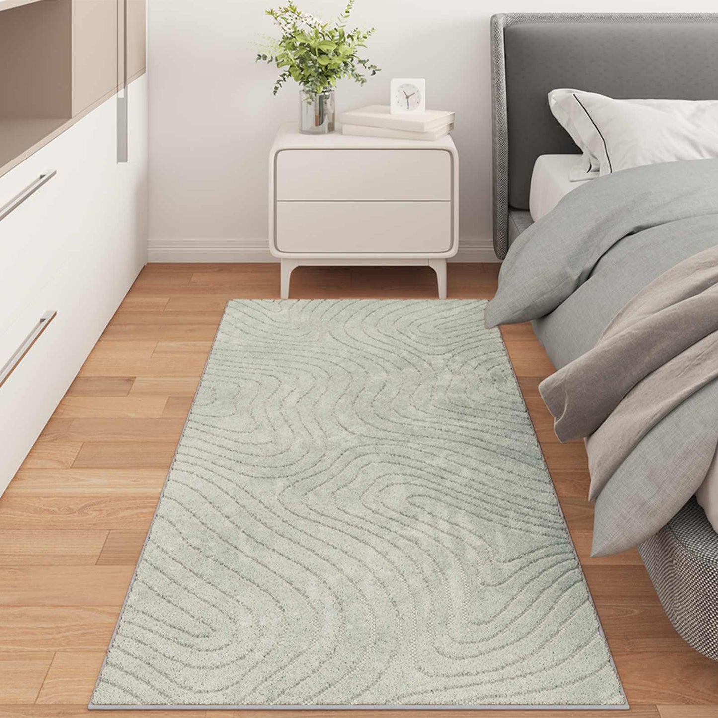Områdetæpper Rektangulær PALMERAS Grøn 80 x 150 cm Polyester