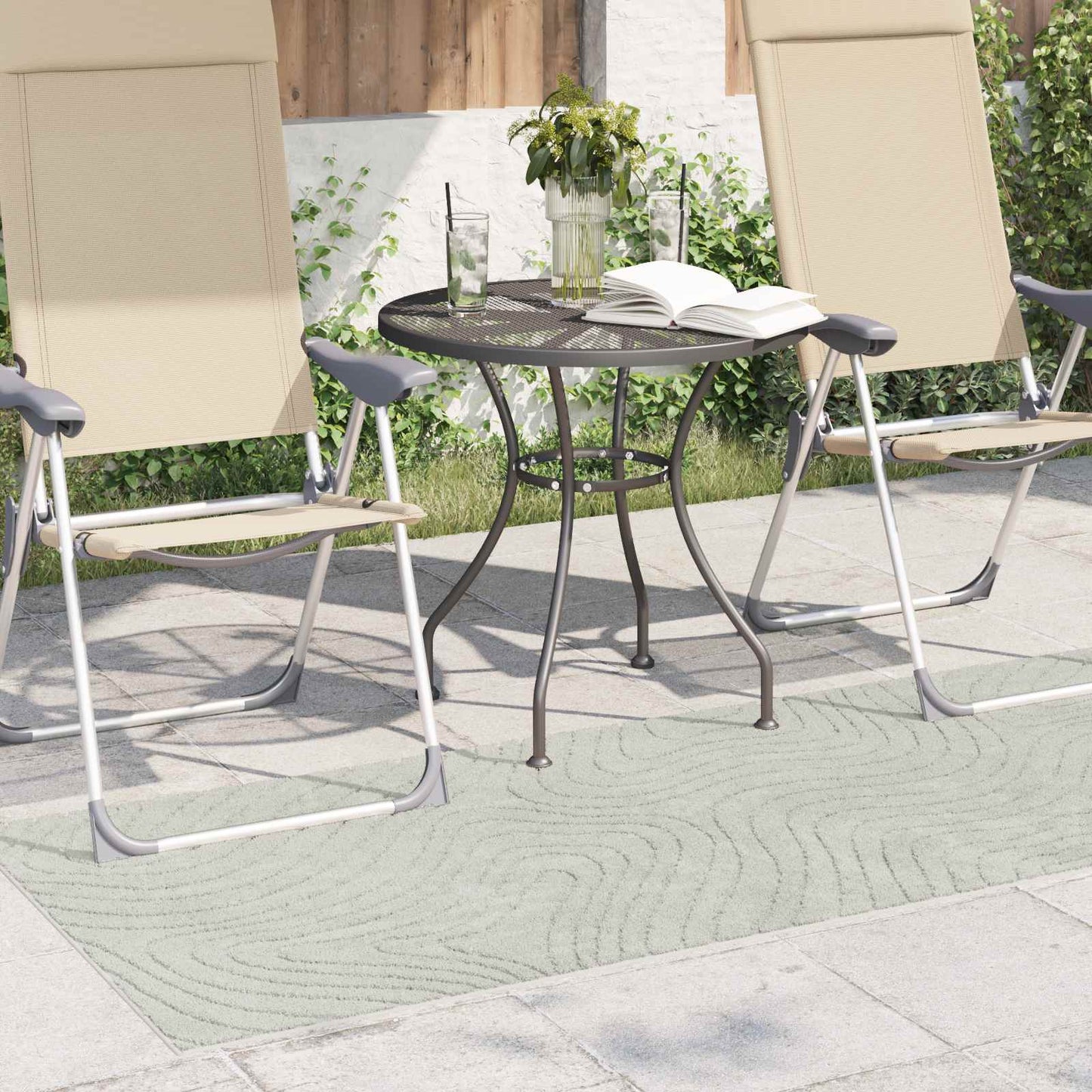 Indendørs og udendørs tæppe PALMERAS Grøn 80 x 200 cm Polyester