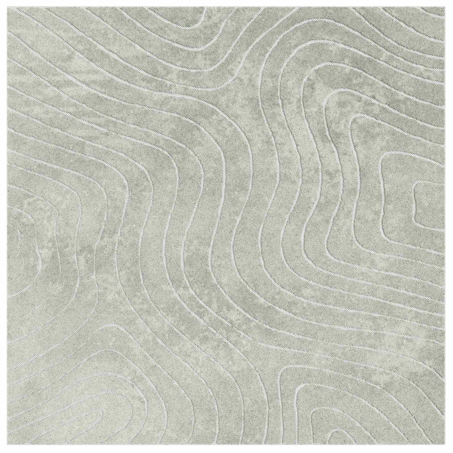 Områdetæpper Firkantet PALMERAS Grøn 200 x 200 cm Polyester