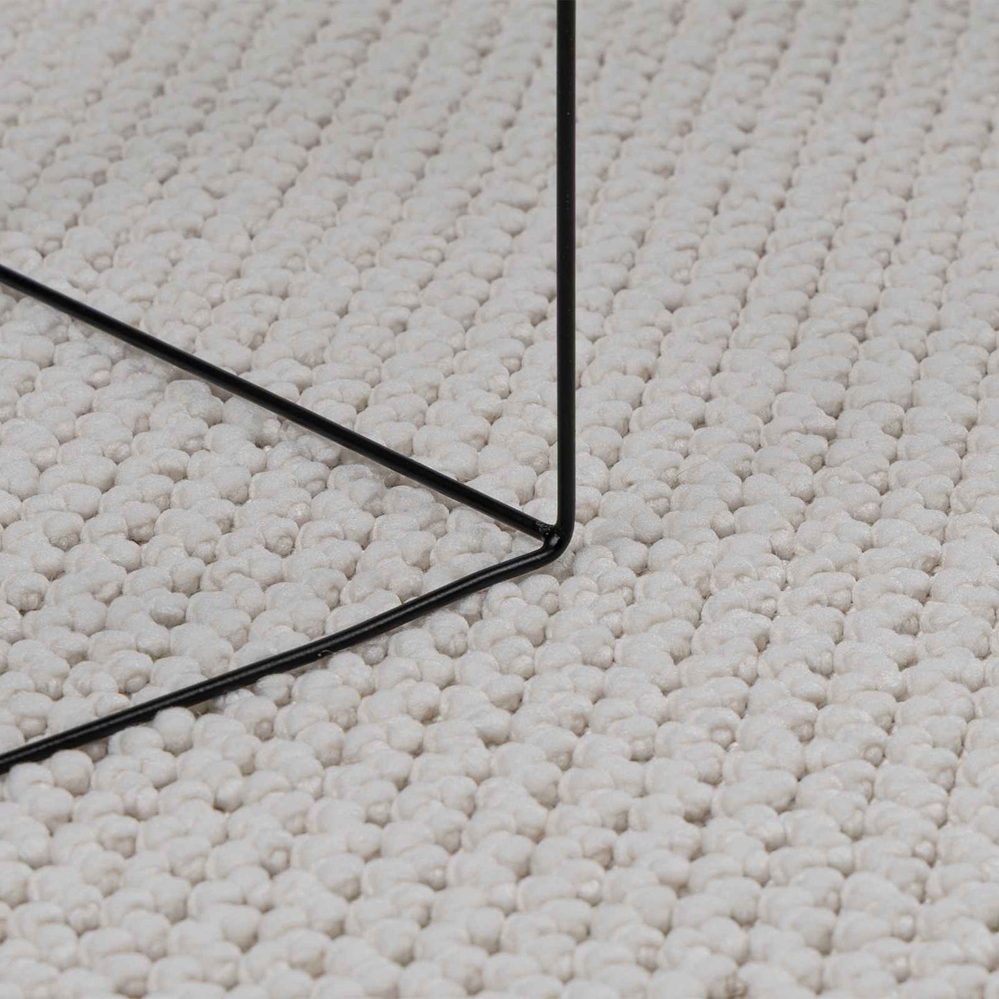 Områdetæpper Rektangulær LUGO Creme 150 x 80 cm Polyester