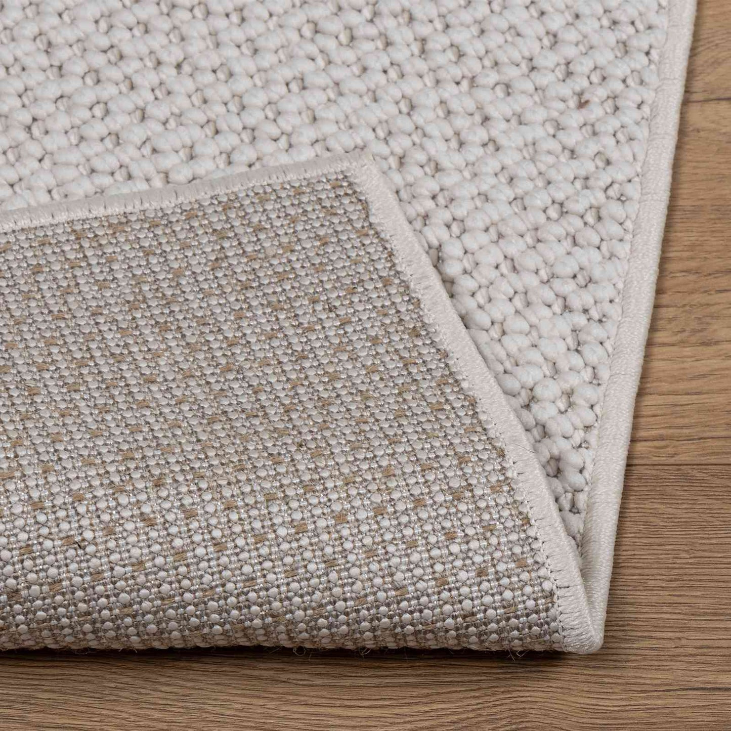 Områdetæpper Rektangulær LUGO Creme 200 x 80 cm Polyester
