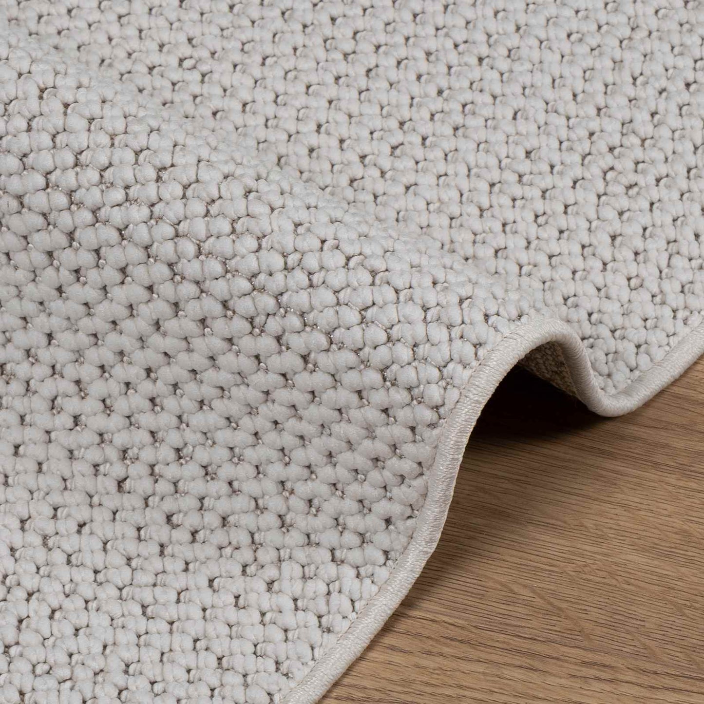 Områdetæpper Rektangulær LUGO Creme 200 x 80 cm Polyester