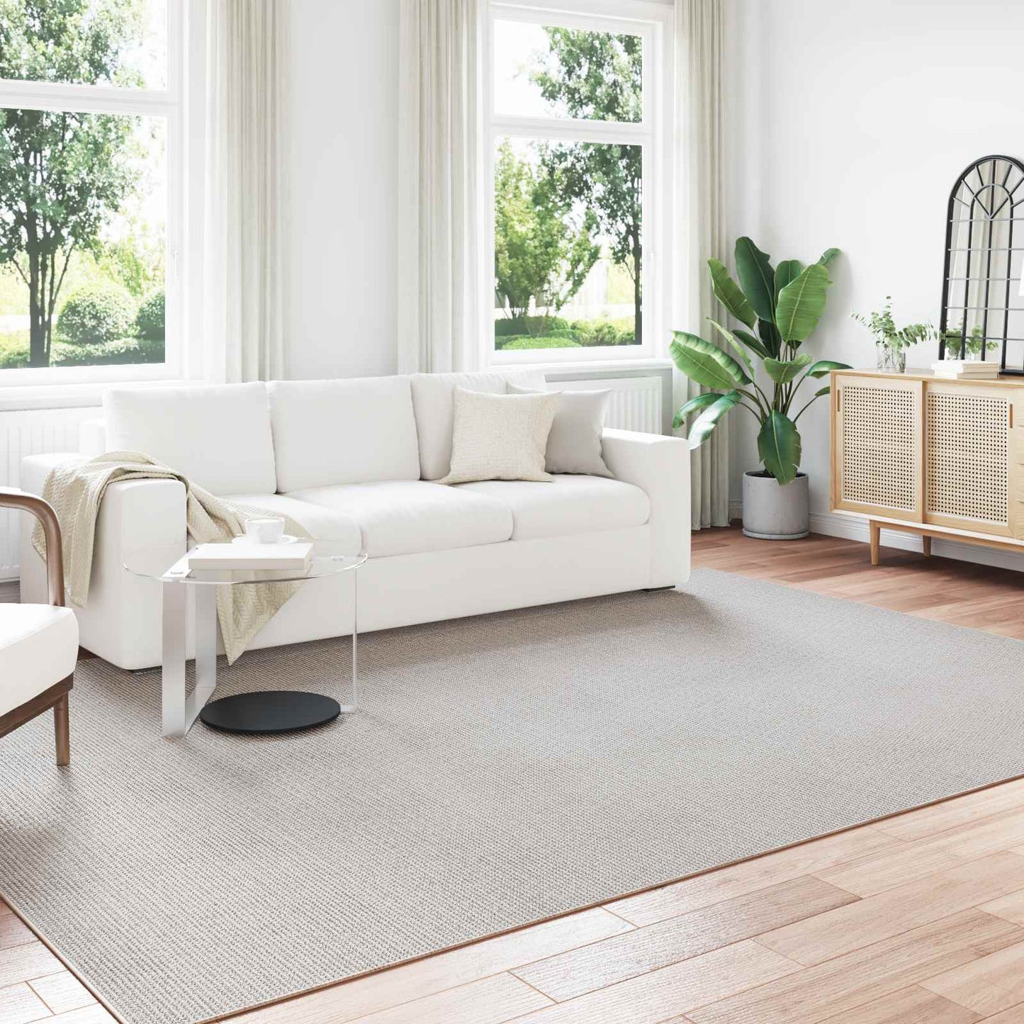 Områdetæpper Rektangulær LUGO Creme 280 x 200 cm Polyester